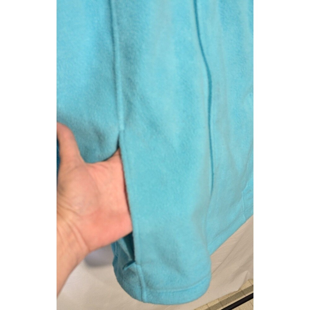 Columbia Fleece Jacket Women's Large Turquoise Full-Zip Long Sleeve Zip Pockets - Picture 4 of 7